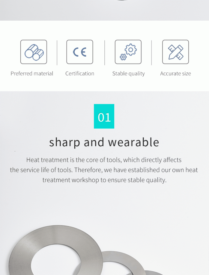 Corte de alta precisión de cinta de papel industrial de 130 mm máquina de cortar cuchillos cuchilla circular cuchillo de corte 0