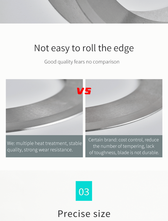 Corte de alta precisión de cinta de papel industrial de 130 mm máquina de cortar cuchillos cuchilla circular cuchillo de corte 3