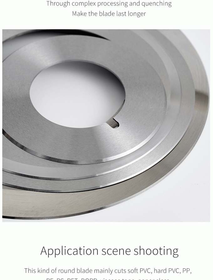 Corte de alta precisión de cinta de papel industrial de 130 mm máquina de cortar cuchillos cuchilla circular cuchillo de corte 7